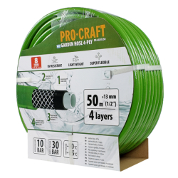 Zahradní hadice 4vrstvá 1/2" 50m PROCRAFT PR-4GH1350