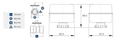 Fluid Systems kulový ventil G1" s pohonem 230V bez napětí zavřený