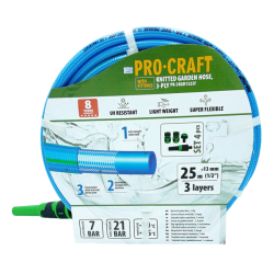 Zahradní hadice 3vrstvá 1/2" 25m PROCRAFT PR-3KGH1325F