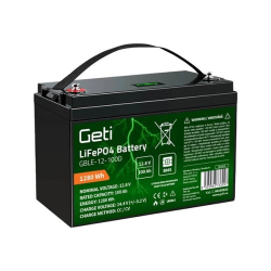 GETI GBLE-12-100D LiFePO4 baterie 12,8V/100Ah displej