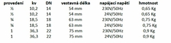 Ochrana proti vytopení ventil G1 ( DN25 ) pohon  230V AC