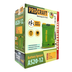 AKU postřikovač PROCRAFT AS20-12 (s baterií a nabíječkou)
