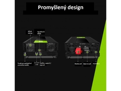 Green Cell měnič napětí 1500W ( 3000W ) modifikovaná sínus 24V na 230V