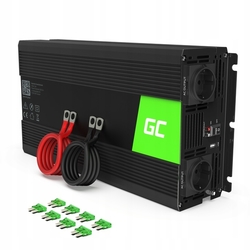 Green Cell měnič napětí 1500W - 3000W modifikovaná sínus 24V na 230V