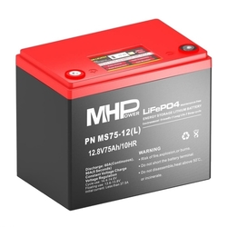 MHPower MS75-12(L) Lithium baterie LiFePO4 12V/75Ah, Terminál LC5 - M8