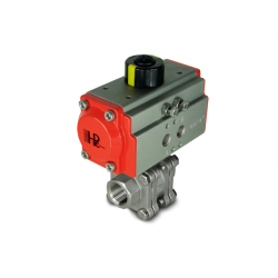 Kulový kohout 3/4" nerez PN125 s pneumatickým pohonem AT52 1/4"