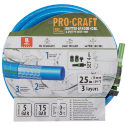 Zahradní hadice 3vrstvá 3/4" 25m PROCRAFT PR-3KGH1925F
