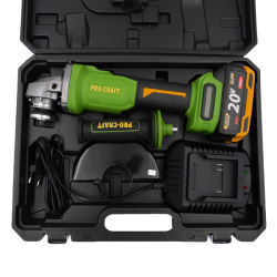 Aku úhlová bruska Procraft PWA220 + 10x řezný kotouč KO