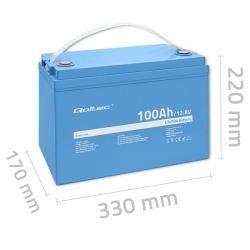Qoltec lithium baterie LiFePO4 12,8V/100Ah 1280Wh