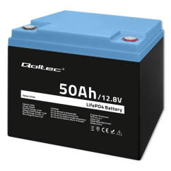 Qoltec lithium baterie LiFePO4 12,8V/50Ah 640Wh