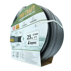Zahradní hadice 4vrstvá 1" 25m PROCRAFT PR-4KAT2525