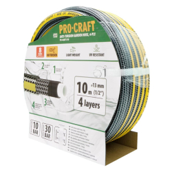 Zahradní hadice 4vrstvá 1/2" 10m PROCRAFT PR-4KAT1310