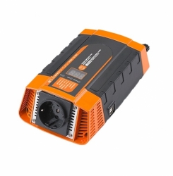 Měnič napětí Carspa PID400-12 12V/230V+USB 400W, modifikovaná sinus, digitální display, vhodný do auta