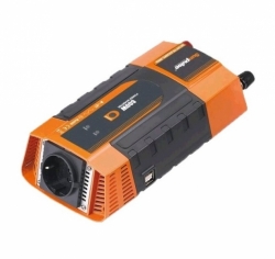 Měnič napětí Carspa PID600-12 12V/230V+2xUSB 600W, modifikovaná sinus, digitální display, vhodný do auta