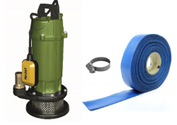 Ponorné čerpadlo výtlak 13m 15000l/h PVC hadice 30m