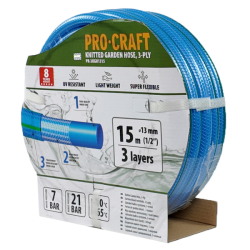 Zahradní hadice 3vrstvá 1/2" 15m PROCRAFT PR-3KGH1315