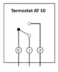 SALUS AT 10 Příložný termostat 230V