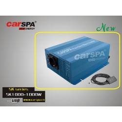 CARSPA  Carspa SK1000UR-122 12V/230V+USB Měnič napětí 1000W čistá sinus
