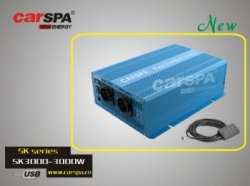 Carspa SK3000UR-122 12V/230V+USB 3000W Měnič napětí  čistá sinus