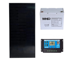 Solární sestava panel 170W 12V 55Ah - SET170