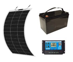 Solární sestava panel 180W 12V 55Ah - Flexi
