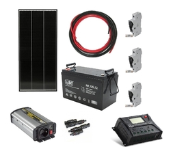 Solární set 110W baterie 100Ah měnič 600W