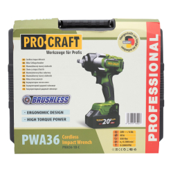 Aku rázový utahovák Procraft PWA36 1 baterie
