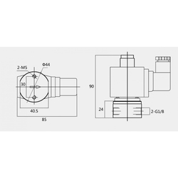 HP vysokotlaký elektromagnetický ventil G1/8 NO