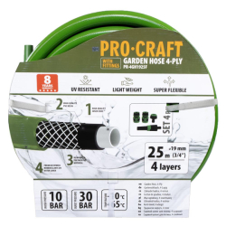 Zahradní hadice 4vrstvá 3/4" 25m PROCRAFT PR-4GH1925F