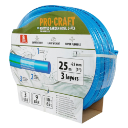 Zahradní hadice 3vrstvá 1" 25m PROCRAFT PR-3KGH2525
