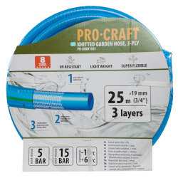 Zahradní hadice 3vrstvá 3/4" 25m PROCRAFT PR-3KGH1925