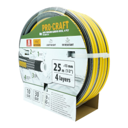 Zahradní hadice 4vrstvá 1/2" 25m PROCRAFT PR-4KAT1325