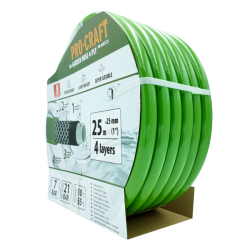Zahradní hadice 4vrstvá 1" 25m PROCRAFT PR-4GH2525