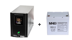 Záložní zdroj MHPower 800W s gelovou baterií 55Ah Deep Cycle 