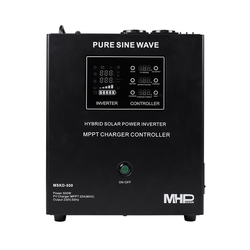 Záložní zdroj MHPower MSKD-500-12, UPS, 500W, čistý sinus, 12V, solární regulátor MPPT