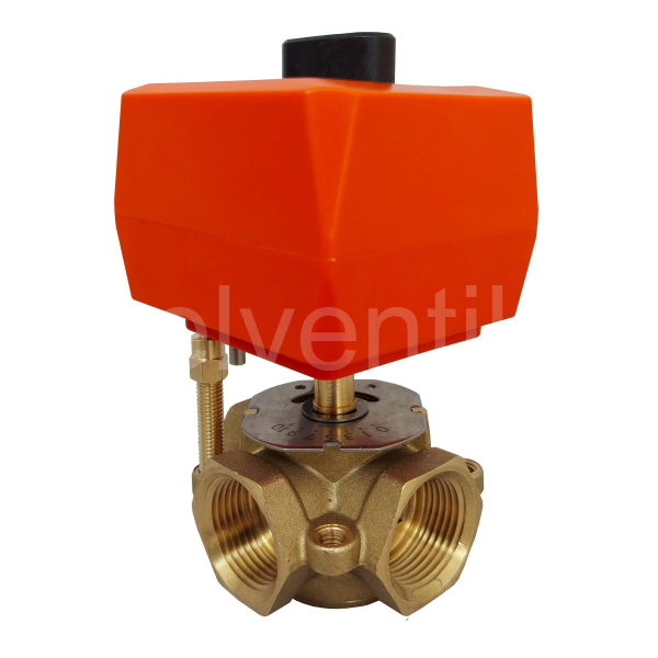 Třícestný směšovací ventil 1 1/4" s elektrickým pohonem AM83 230V 6s