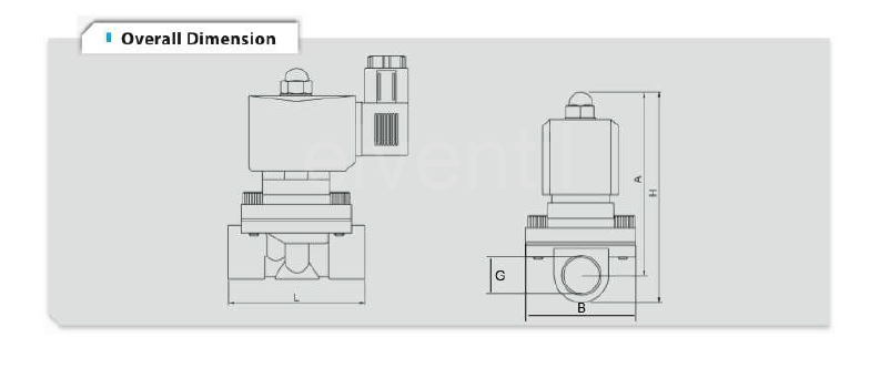 elektromagnetický ventil G1 0-6bar 230V AC NC
