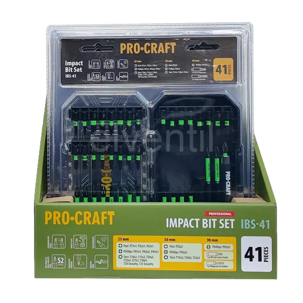 Procraft aku sada nářadí 20V 5dílů s baterií a nabíječkou