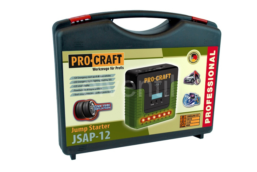 Startovací zdroj s funkcí kompresoru Procraft JSAP-12