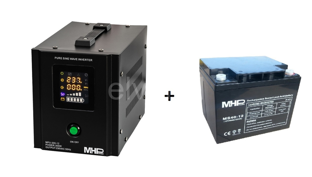 Záložní zdroj MHPower 300w pro krb a kotel s baterií