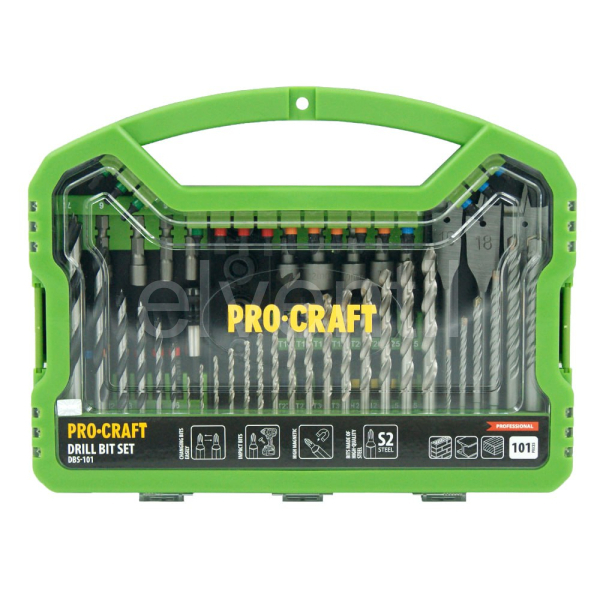 Sada vrtáků a bitů Procraft DBS-101, S2, 101 ks
