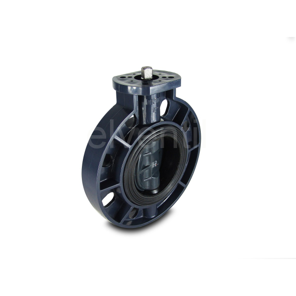 Klapkový ventil DN250 plast s pneumatickým pohonem AT140 1/4"