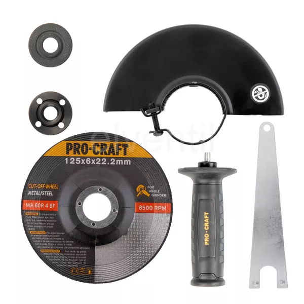 Sada aku úhlová bruska Procraft PGA22 + kotouče, baterie
