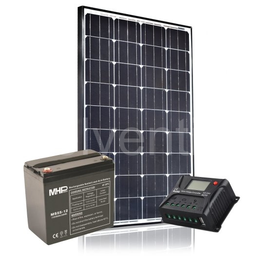 Solární systém 50Wp/12V/55Ah - SET50
