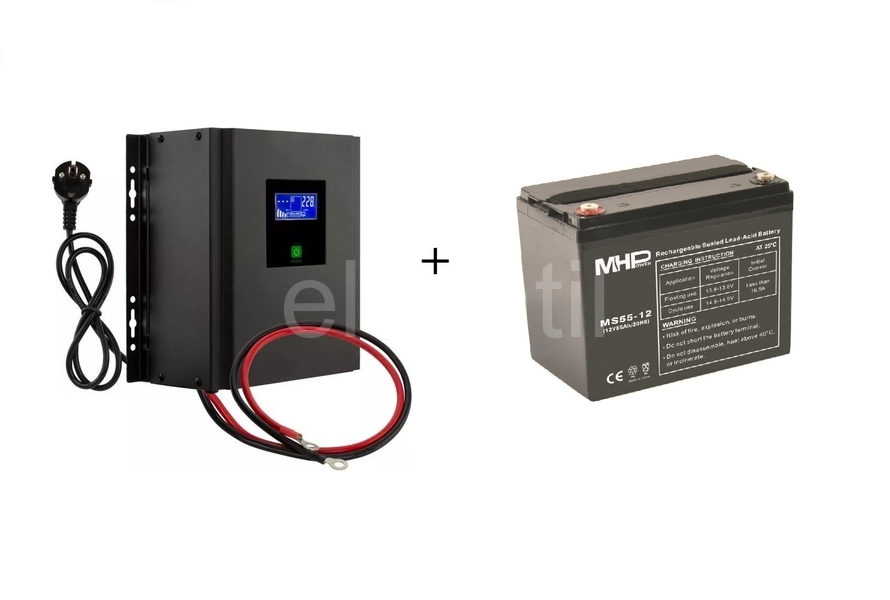 IPS 400W záložní zdroj pro čerpadlo s baterií 55Ah
